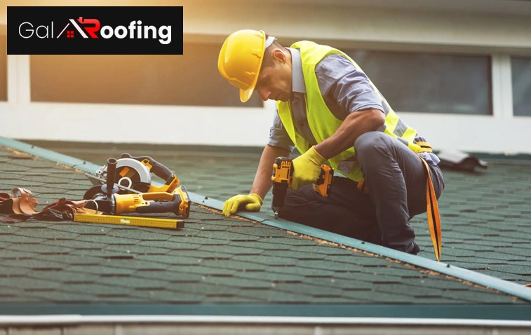 Roofer repairing a roof, essential for insurance coverage